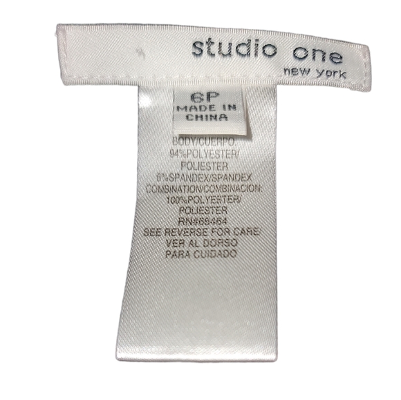 NWT Studio One New York Women's 6P Dress Sleeveless Black White A-Line. - Picture 3 of 4